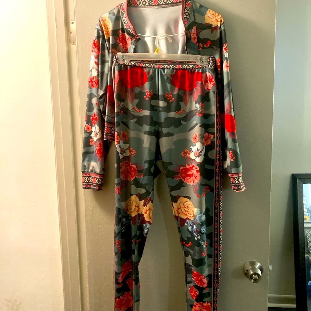 Army Fatigue and Flower Suit